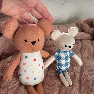 TARGET PILLOWFORT BIG MOUSE AND LITTLE MOUSE PLUSH TOYS NEW